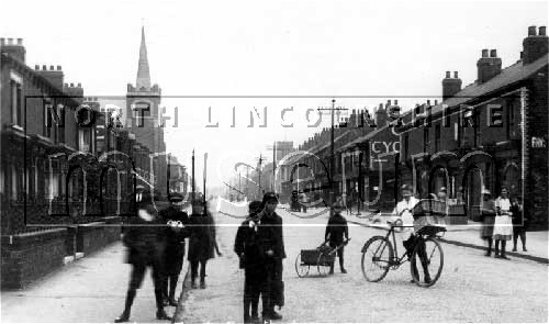 Frodingham Road, Scunthorpe, looking north.	