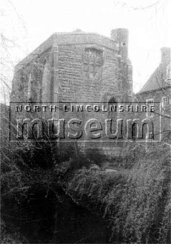 Medieval Hall at the west side of Goxhill Hall, south end, Goxhill in 1985.	