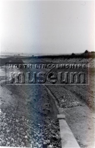 Excavation of a cutting during the construction of the railway line to Flixborough Wharf in 1937 	