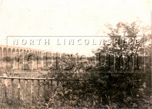 Frodingham or 'Scotter Road' viaduct, Scunthorpe, looking east c.1900. 	