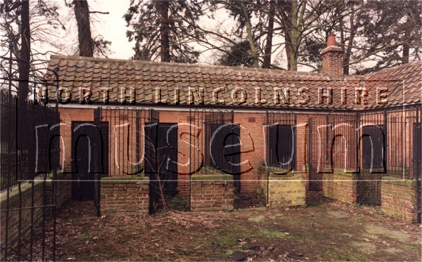 Looking inside the former kennels, Normanby Hall, in March 1991.