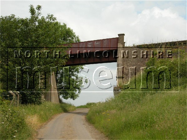 Bridge on the railway line close to Flixborough Wharf on the industrial line between Dragonby sidings and Flixborough Wharf in July 2006 	