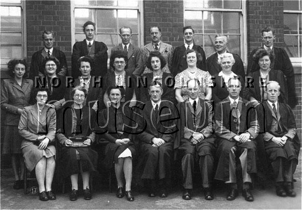 Group photograph of the staff of Scunthorpe Grammar School in 1945 	