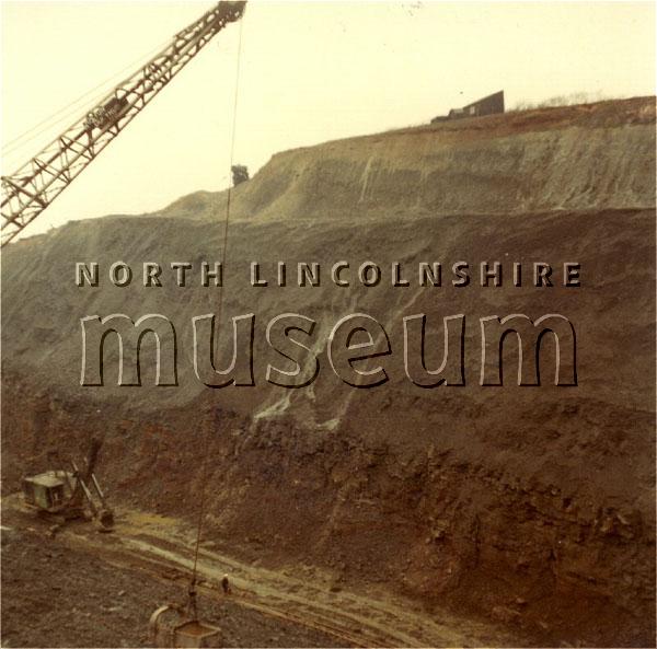 Record photograph of Berekeley South ironstone mine, north of Scunthorpe, taken soon after it ceased working on 12 March 1968 	