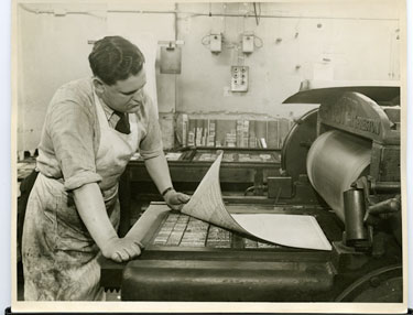 Cliff Padley at Caldicott Printers on Manley Street in Scunthorpe.