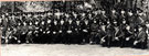 A group of Fire Service members at Brigg Headquarters during the Second World War in 1940 	